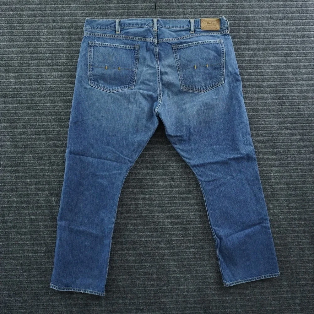 Polo Ralph Lauren Straight Leg Jeans Mens 42x30 Blue Medium Wash Dungarees